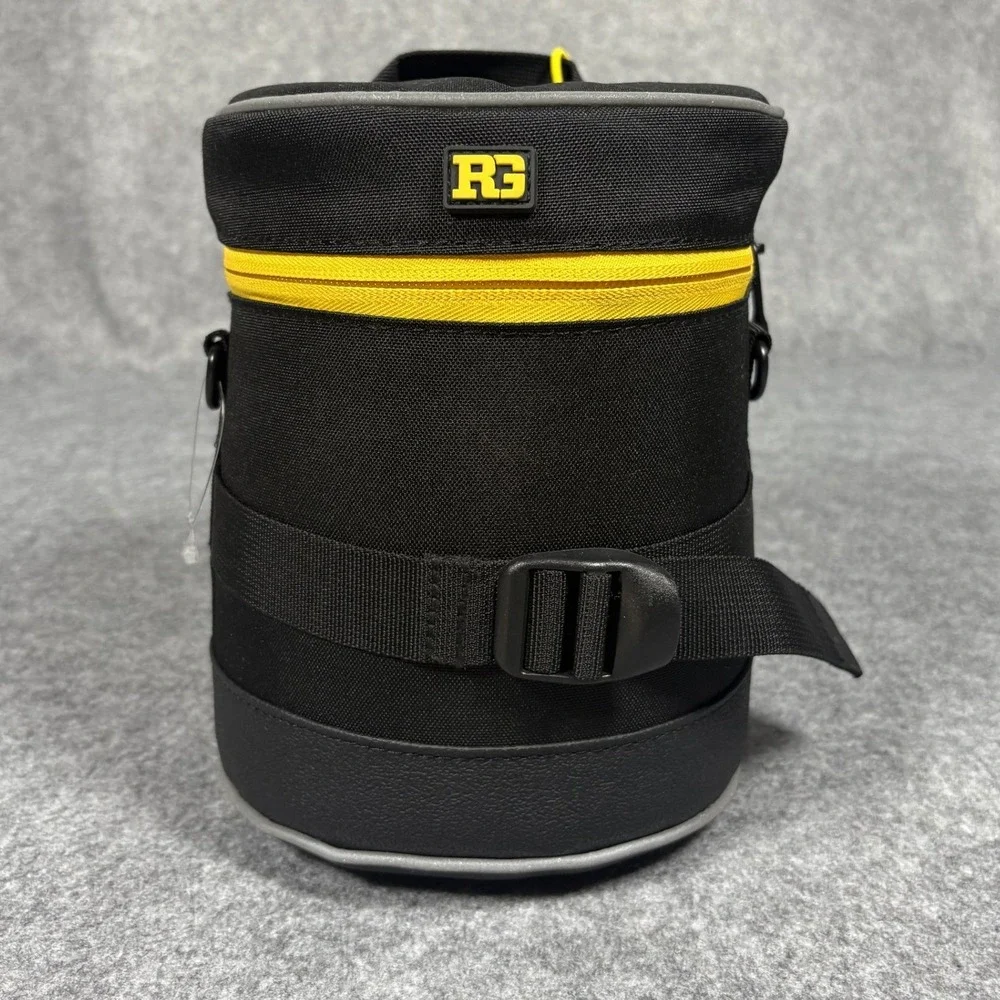 Ruggard LCY-16X4 Lens Case 6x8 Black Yellow Water Resistant Padded Nylon